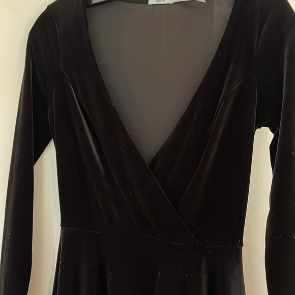 Like new. Long sleeve Kimchi Blur “velvet” material  A line low neck - Picture 2 of 5